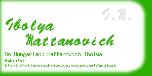 ibolya mattanovich business card